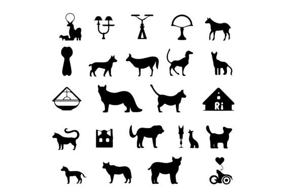 Download Black Silhouette Veterinary Symbol Set - Premium Resources
