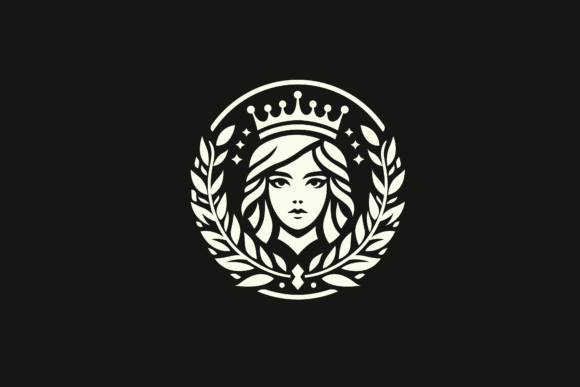 Download The Elegant Royal Queen Badge Retro Logo - Royal Collection
