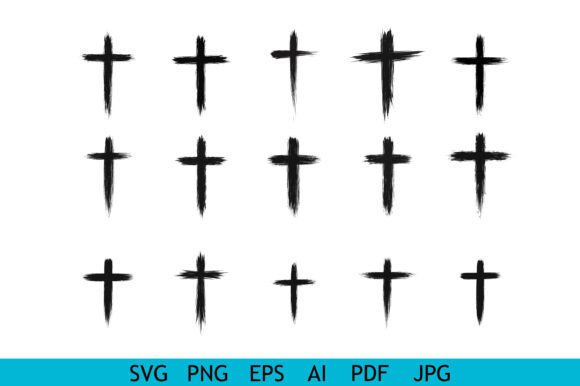 Download Grunge Cross Brush Stroke Symbol Set - Symbol set Collection